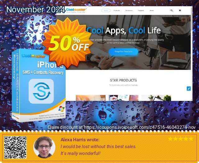 Coolmuster iPhone SMS + Contacts Recovery - Lifetime License(3 Devices, 1 PC) 大的 促销 软件截图
