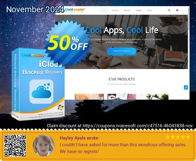Coolmuster iCloud Backup Recovery - 1 Year License (10 PCs) menakjubkan penawaran loyalitas pelanggan Screenshot