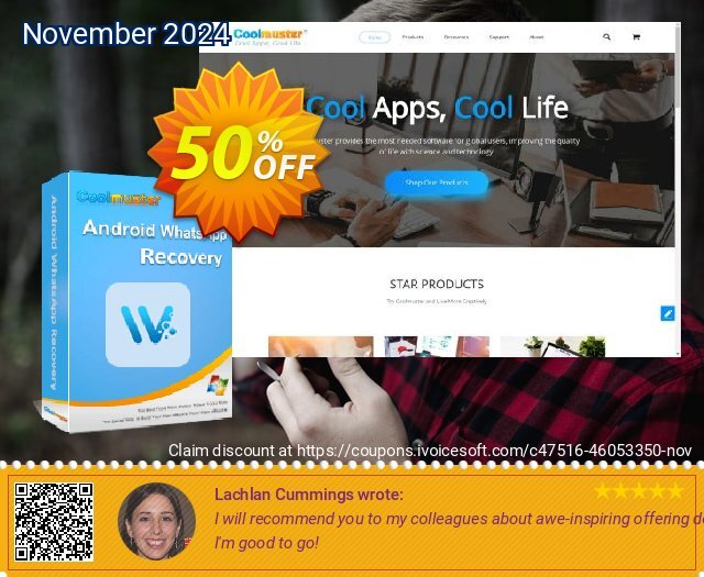 Coolmuster Android WhatsApp Recovery - 1 Year License (3 Devices, 1 PC) discount 50% OFF, 2024 DrinksGiving offering deals. Coolmuster Android WhatsApp Recovery - 1 Year License(3 Devices, 1 PC) Wonderful offer code 2024