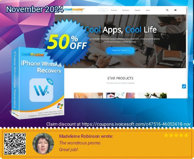 Coolmuster iPhone WhatsApp Recovery 1 Year License 可怕的 优惠 软件截图