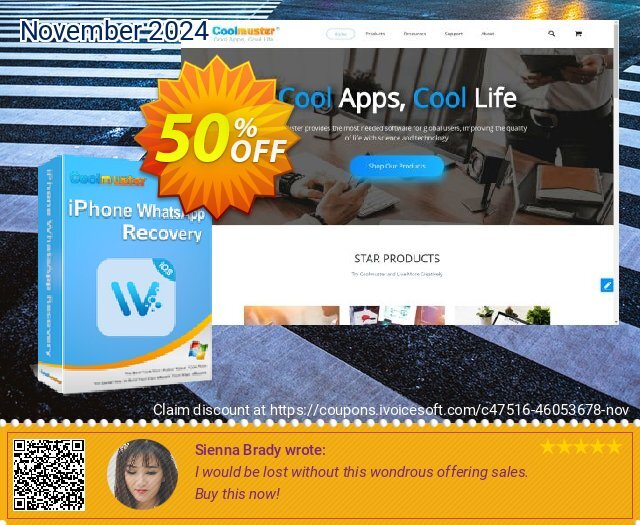 Coolmuster iPhone WhatsApp Recovery - 1 Year License(Unlimited Devices, 1 PC) 可怕的 产品销售 软件截图