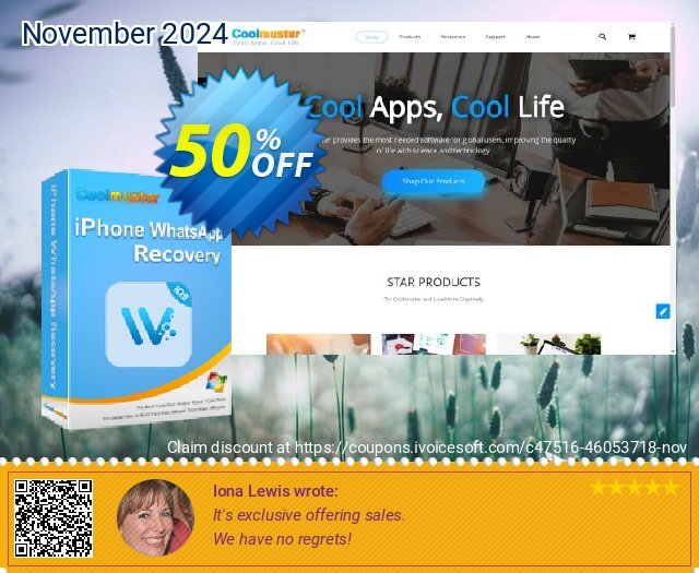 Coolmuster iPhone WhatsApp Recovery - Lifetime License(9 Devices, 3 PCs) 惊人 优惠 软件截图