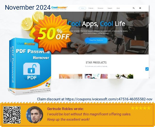 Coolmuster PDF Password Remover - Lifetime License (10 PCs) discount 50% OFF, 2024 World Hello Day offering sales. Coolmuster PDF Password Remover - Lifetime License(10 PCs) Amazing deals code 2024