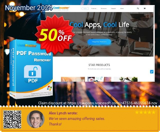 Coolmuster PDF Password Remover - 1 Year License (5 PCs) terbaru voucher promo Screenshot