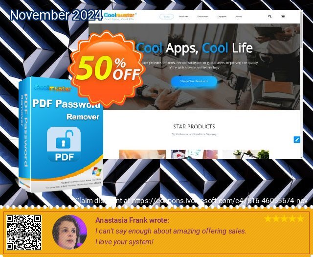 Coolmuster PDF Password Remover - 1 Month License (1 PC) discount 50% OFF, 2024 Black Friday offering sales. Coolmuster PDF Password Remover - 1 Month License(1 PC) Amazing offer code 2024