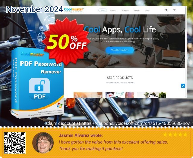 Coolmuster PDF Password Remover - 1 Month License (5 PCs) discount 50% OFF, 2024 Thanksgiving offering sales. Coolmuster PDF Password Remover - 1 Month License(5 PCs) Awful sales code 2024