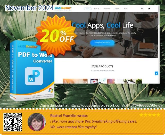 Coolmuster PDF to Word Converter - Lifetime License(10 PCs) discount 20% OFF, 2024 National Hiking Day offering sales. Coolmuster PDF to Word Converter - Lifetime License(10 PCs) Stunning promotions code 2024