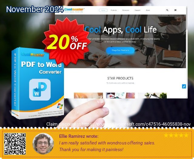 Coolmuster PDF to Word Converter - 1 Year License(5 PCs) discount 20% OFF, 2024 All Saints' Day offering sales. Coolmuster PDF to Word Converter - 1 Year License(5 PCs) Imposing discounts code 2024