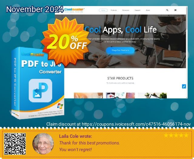 Coolmuster PDF to JPG Converter - Lifetime License (1 PC) discount 20% OFF, 2024 Daylight Saving Day promotions. Coolmuster PDF to JPG Converter - Lifetime License(1 PC) Big discounts code 2024