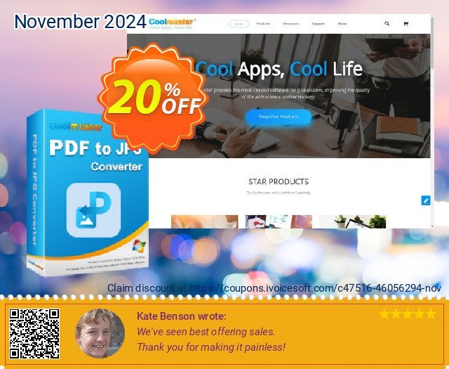 Coolmuster PDF to JPG Converter - 1 Month License (1 PC) discount 20% OFF, 2024 American Football Day offering sales. Coolmuster PDF to JPG Converter - 1 Month License(1 PC) Wonderful promotions code 2024