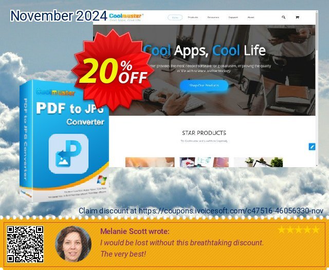 Coolmuster PDF to JPG Converter - 1 Month License (10 PCs) discount 20% OFF, 2024 World Hello Day discount. Coolmuster PDF to JPG Converter - 1 Month License(10 PCs) Awful sales code 2024