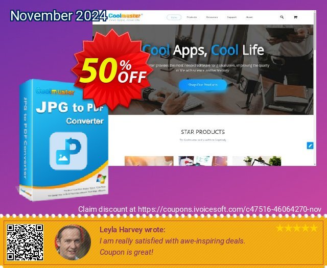 Coolmuster JPG to PDF Converter - 1 Year License (10 PCs) discount 50% OFF, 2024 Daylight Saving Day deals. Coolmuster JPG to PDF Converter - 1 Year License(10 PCs) Big offer code 2024