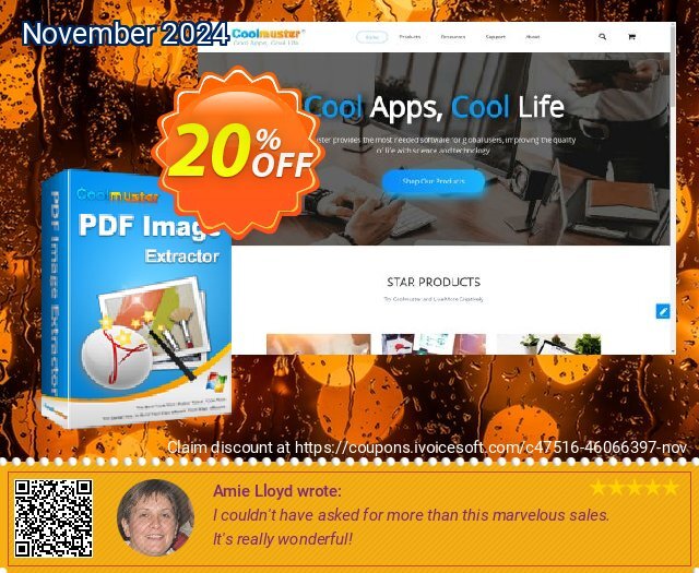 Coolmuster PDF Image Extractor - Lifetime License (5 PCs) discount 20% OFF, 2024 Cyber Monday sales. Coolmuster PDF Image Extractor - Lifetime License(5 PCs) Impressive deals code 2024