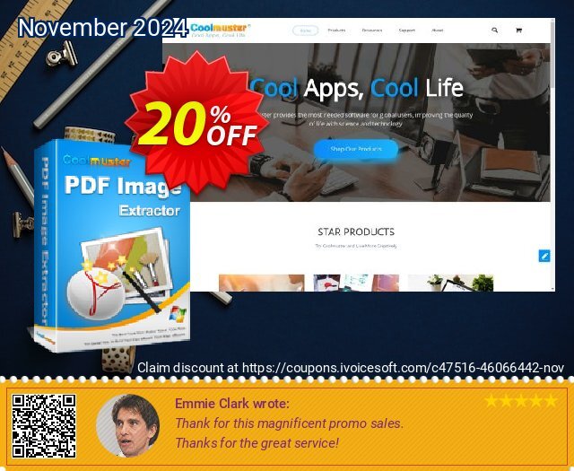 Coolmuster PDF Image Extractor - Lifetime License (10 PCs) discount 20% OFF, 2024 All Saints' Day promo sales. Coolmuster PDF Image Extractor - Lifetime License(10 PCs) Stirring promo code 2024