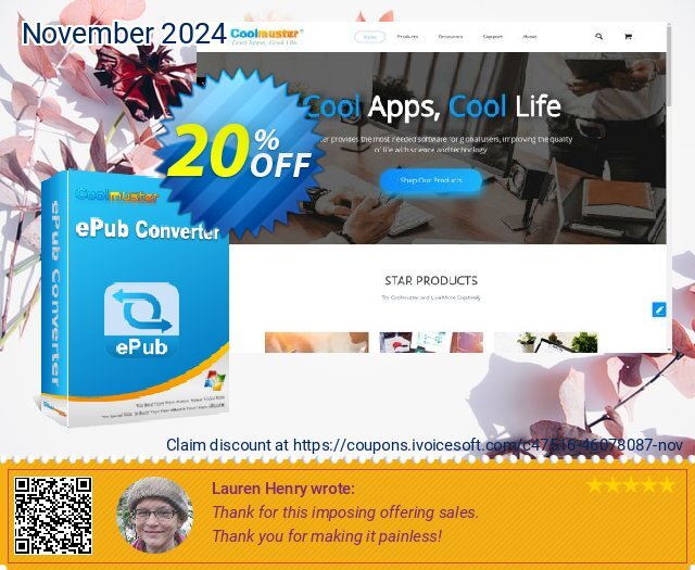 Coolmuster ePub Converter - 1 Month License (1 PC) discount 20% OFF, 2024 National Hiking Day offering sales. Coolmuster ePub Converter - 1 Month License(1 PC) Wondrous deals code 2024