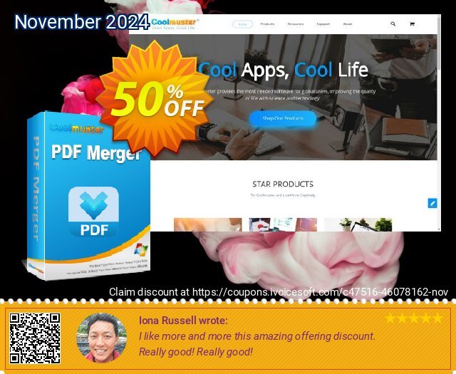 Coolmuster PDF Merger - Lifetime License (1 PC) 超级的 扣头 软件截图