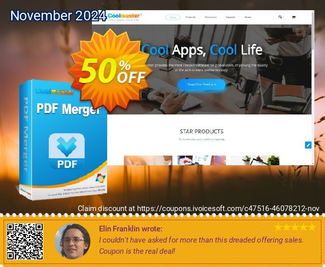 Coolmuster PDF Merger - 1 Year License (1 PC) discount 50% OFF, 2024 All Saints' Day offering sales. Coolmuster PDF Merger - 1 Year License(1 PC) Awesome sales code 2024