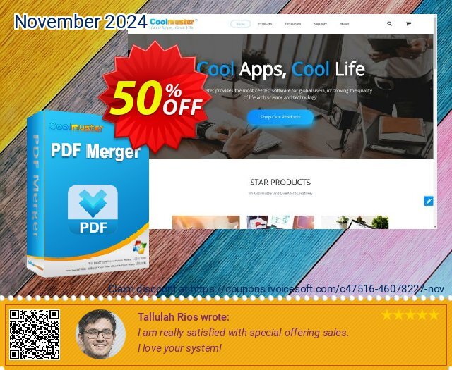 Coolmuster PDF Merger - 1 Year License (5 PCs) keren kode voucher Screenshot