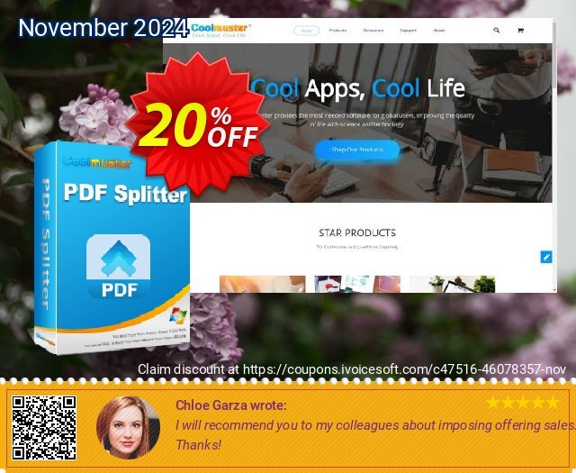 Coolmuster PDF Splitter 气势磅礴的 产品销售 软件截图
