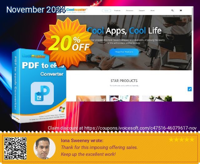 Coolmuster PDF to ePub Converter - Lifetime License (10 PCs) luar biasa deals Screenshot