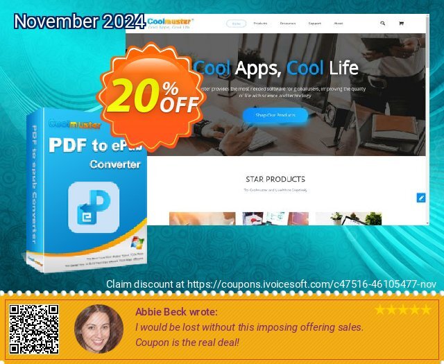 Coolmuster PDF to ePub Converter - 1 Year License (5 PCs) discount 20% OFF, 2024 National Hiking Day offering sales. Coolmuster PDF to ePub Converter - 1 Year License(5 PCs) Dreaded sales code 2024