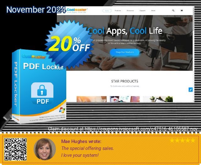 Coolmuster PDF Locker - Lifetime License (5 PCs) discount 20% OFF, 2024 National Hiking Day offering sales. Coolmuster PDF Locker - Lifetime License(5 PCs) Imposing discounts code 2024