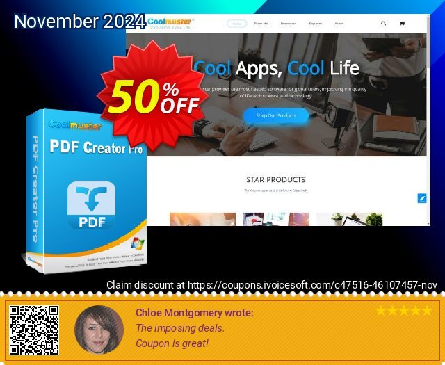 Coolmuster PDF Creator - 1 Month License (1 PC) discount 50% OFF, 2024 National Hiking Day deals. Coolmuster PDF Creator - 1 Month License(1 PC) Marvelous promotions code 2024