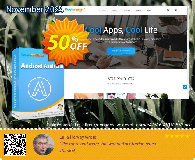 Coolmuster Android Assistant - 1 Month License (5 PCs) discount 50% OFF, 2024 Thanksgiving Day offering sales. Coolmuster Android Assistant - 1 Month License(5 PCs) Excellent promo code 2024