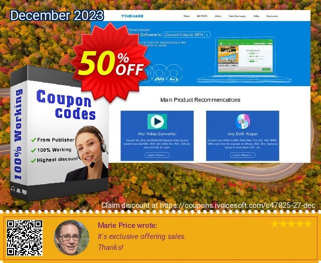 7thShare Media to iPad Converter discount 50% OFF, 2022 New Year's Day offering sales. 50% Off Discount