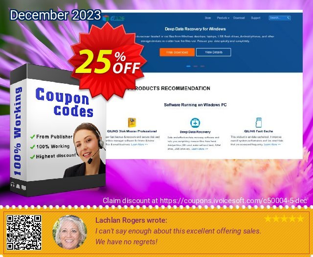 QILING Disk Master Professional + Free Lifetime Upgrade discount 25% OFF, 2023 Good Friday offering discount. TZ Computers1