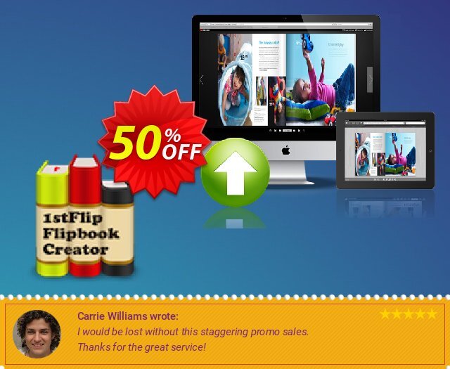 1stFlip Flipbook Creator Pro for Mac discount 50% OFF, 2024 Easter Day offering deals. 50% Off Pro