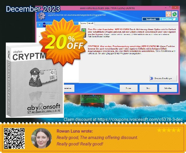 abylon CRYPTMAIL fantastisch Sale Aktionen Bildschirmfoto