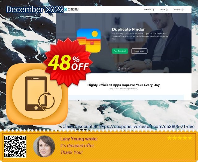 Cisdem iPhone Recovery for Mac discount 48% OFF, 2024 April Fools' Day offering sales. Cisdem iPhoneRecovery for Mac - 1 Year License awful promo code 2024