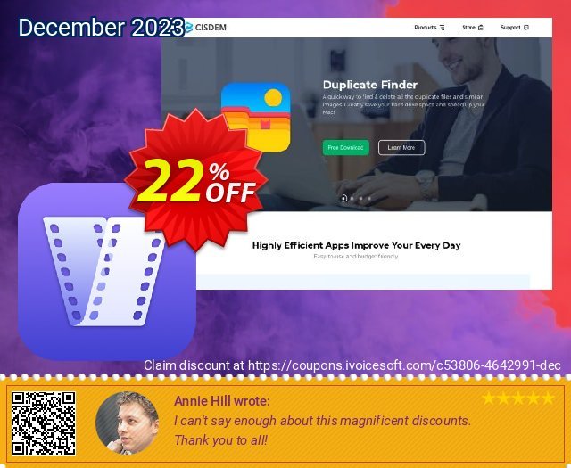 Cisdem Video Converter for Mac umwerfende Außendienst-Promotions Bildschirmfoto