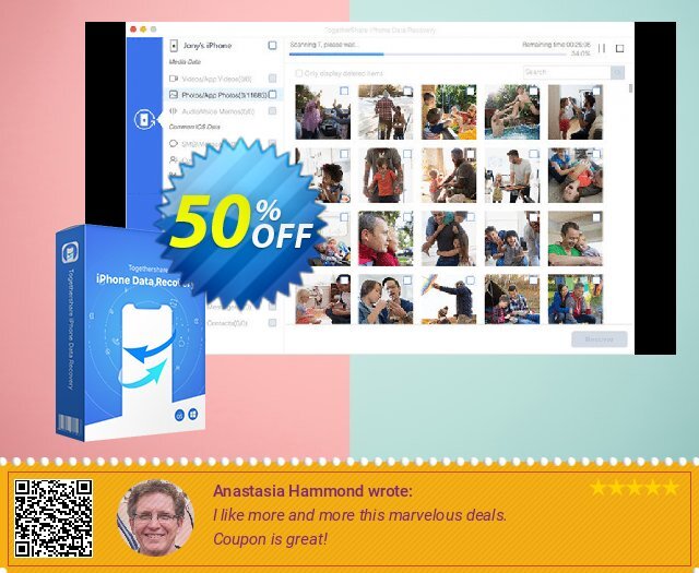 TogetherShare iPhone Data Recovery marvelous kupon Screenshot