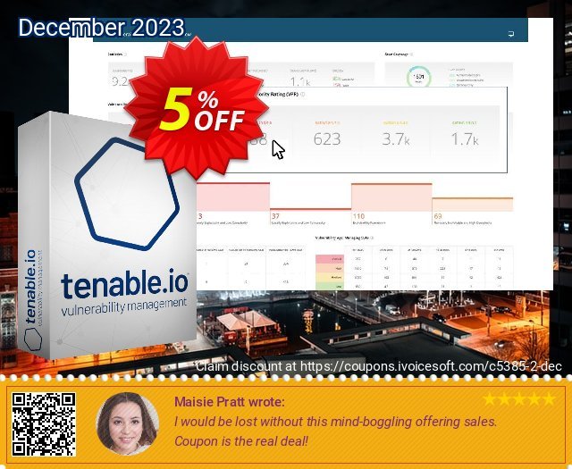 Tenable.io Vulnerability Management (1 year) discount 5% OFF, 2022 New Year's eve offering sales. 20% OFF Tenable Nessus professional, verified