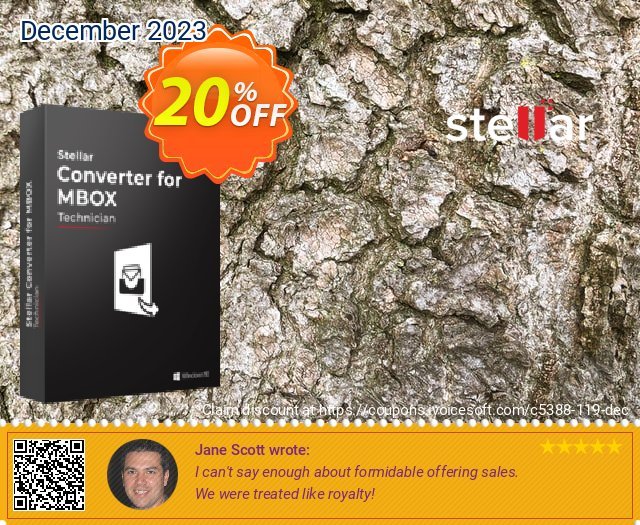 Stellar MBOX to PST Converter offer (Technical) discount 20% OFF, 2022 Magic Day offering sales. Stellar Converter for MBOX – Tech awful promotions code 2022