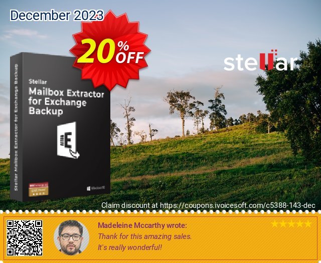 Stellar Mailbox Extractor for Exchange Backup 惊人 折扣码 软件截图