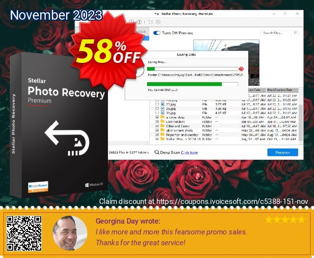 Stellar Photo Recovery Premium discount 58% OFF, 2022 World Photo Day offering discount. Stellar Photo Recovery-Windows Premium [1 Year Subscription] amazing promotions code 2022