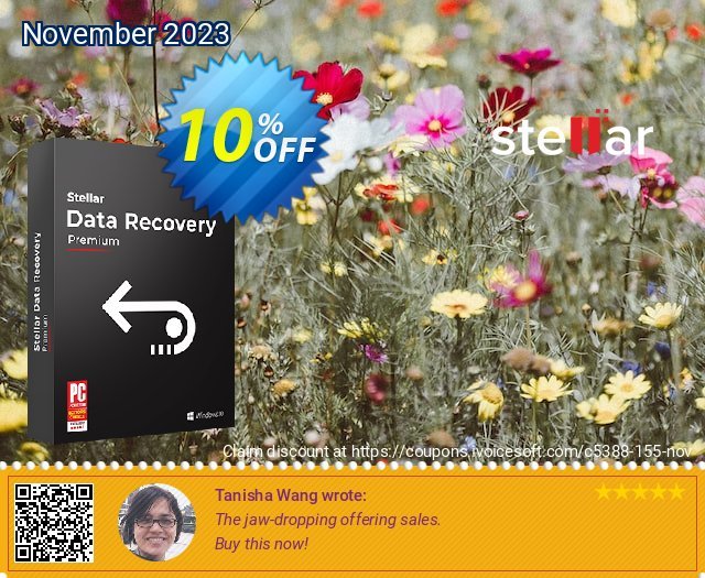 Stellar Data Recovery Premium Plus discount 10% OFF, 2024 Women Day discount. 10% OFF Stellar Data Recovery Premium Plus, verified