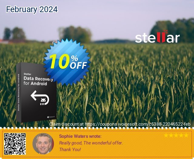 Stellar Android Data Recovery discount 10% OFF, 2024  Lover's Day offer. Stellar Data Recovery for Android super promotions code 2024