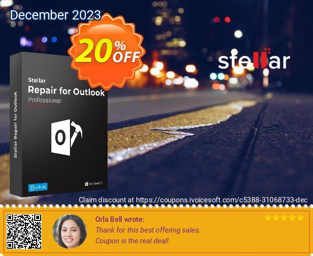 Stellar Repair for Outlook Professional (1 year) 超级的 产品销售 软件截图