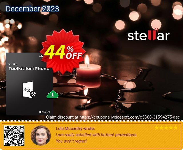 Stellar Data Recovery for iPhone Toolkit discount 44% OFF, 2022 New Year's Day promo sales. Stellar Toolkit for iPhone-Windows Wondrous sales code 2022