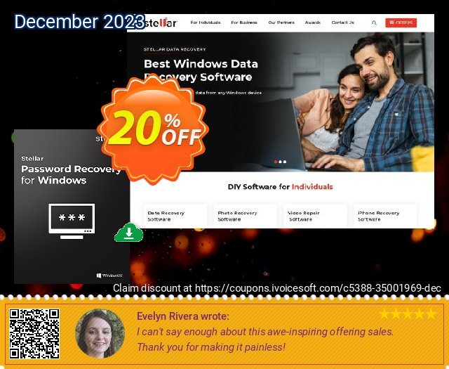 Stellar Password Recovery for Windows Technician discount 20% OFF, 2024 Spring offering sales. 20% OFF Stellar Password Recovery for Windows Technician, verified