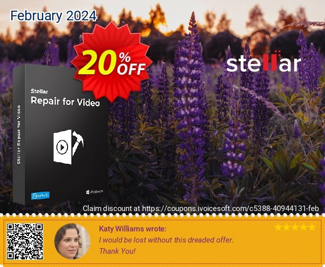 Stellar Repair for Video Premium discount 20% OFF, 2024 Teddy Day offer. Stellar Repair for Video Premium Windows Amazing promo code 2024