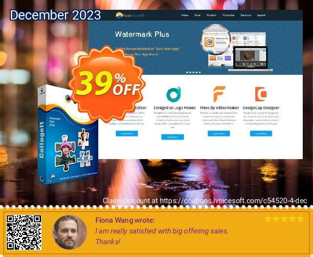 CollageIt Pro Commercial verblüffend Beförderung Bildschirmfoto