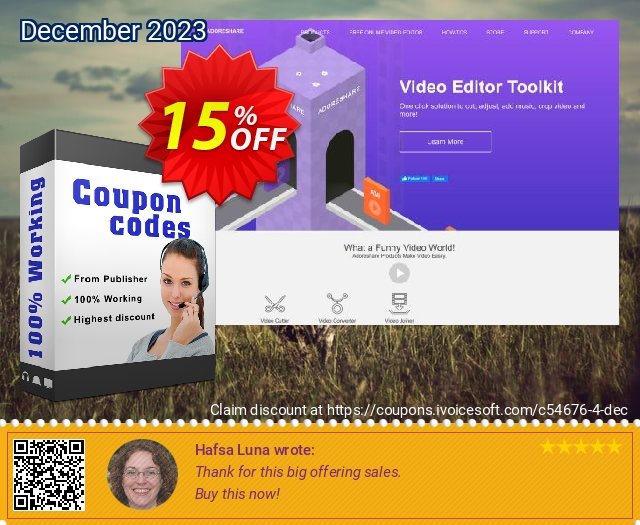 Video to iMovie Converter for Mac discount 15% OFF, 2022 4th of July offering deals. Adoreshare offer 54676
