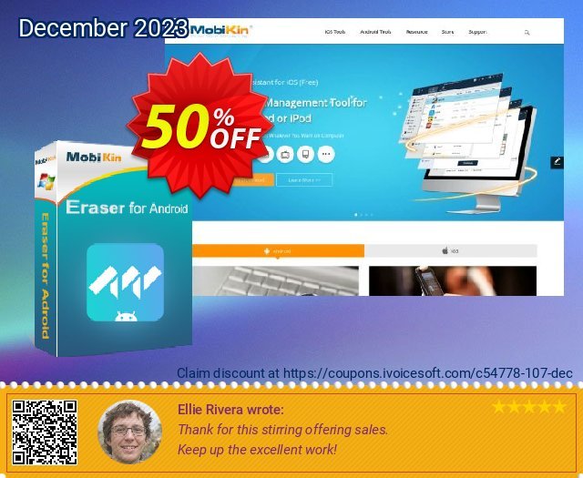 MobiKin Eraser for Android - 1 Year, 6-10PCs License discount 50% OFF, 2024 April Fools Day offering deals. 50% OFF