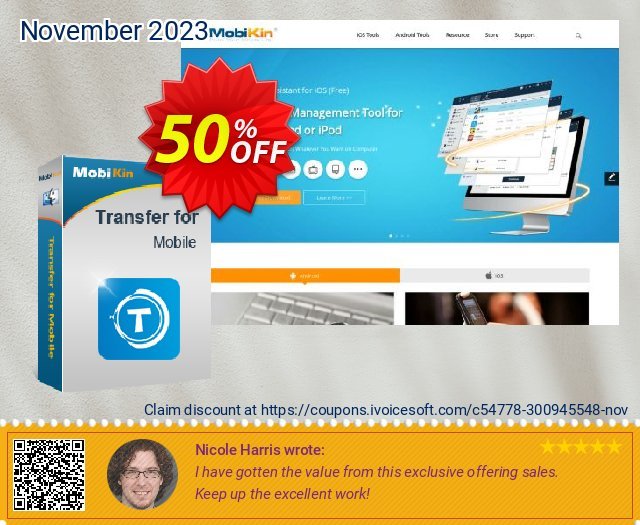 MobiKin Transfer for Mobile (Mac Version) - Lifetime, 2-5PCs License discount 50% OFF, 2022 Happy New Year offering sales. 50% OFF