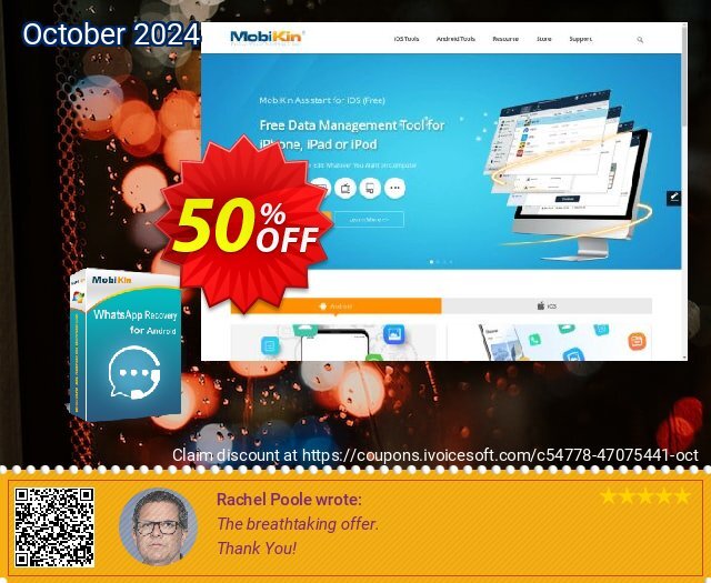 MobiKin WhatsApp Recovery for Android - 1 Year, 9 Devices, 3 PCs License discount 50% OFF, 2024 Halloween offer. MobiKin WhatsApp Recovery for Android - 1 Year, 9 Devices, 3 PCs License Super deals code 2024